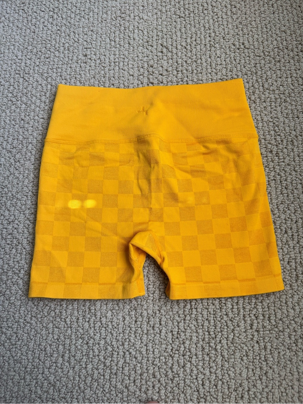 Joy Lab Mustard Yellow Checkered Biker Shorts – XS - Picture 3 of 5